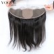 Straight 13x4 Lace Frontal Silk Base Human Virgin Hair,Natural Color,Baby Hair